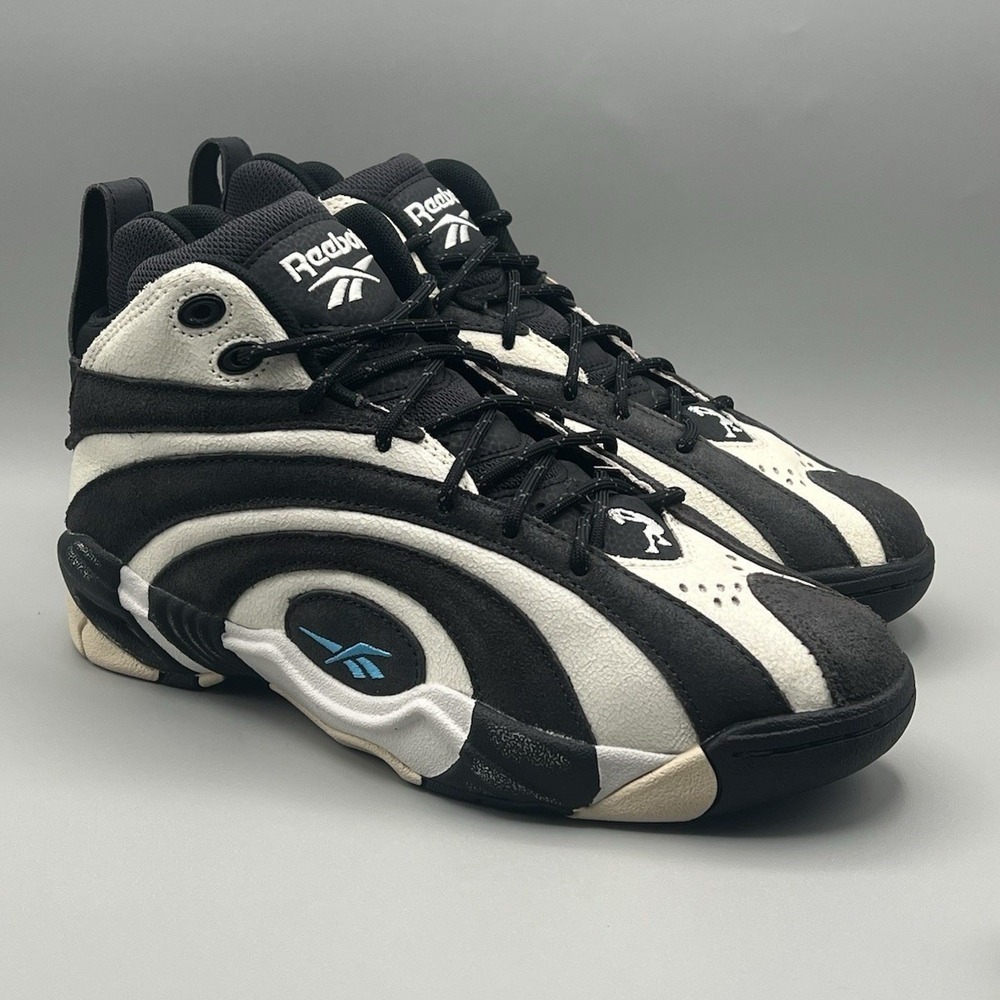 Reebok Shaqnosis Black White Retro Basketball - Men's Size 8 Women's Size 9.5